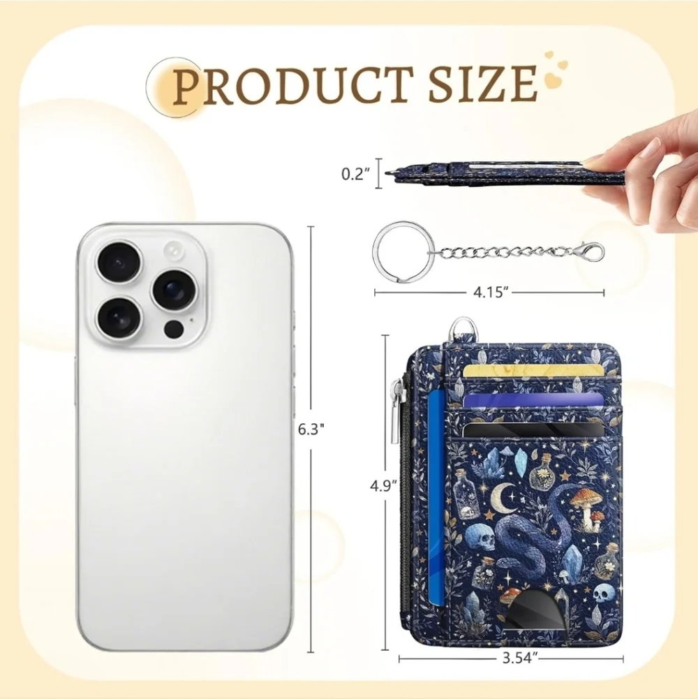 Blue Floral Card Organizer